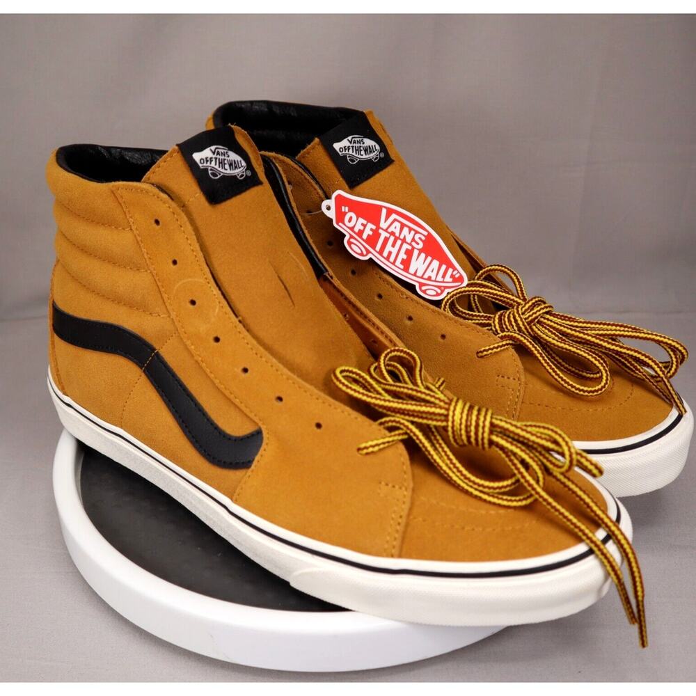 VANS Sk8 Hi Wheat Brown Suede Tan Skate Sneakers Shoes | Men's Size 8.5 NEW
